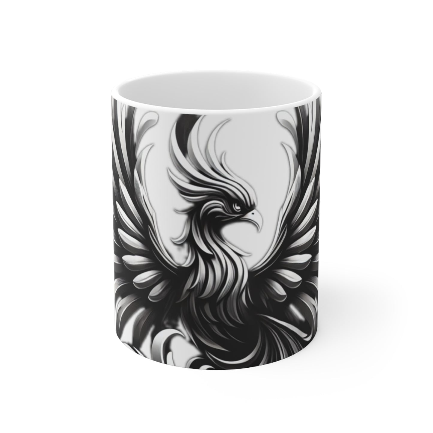 Mug - Phoenix - Black and White Design