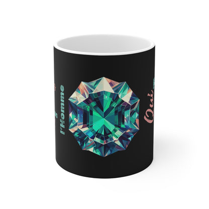 Mug Ceramique "Emeraude" - Noir - EGOKIN