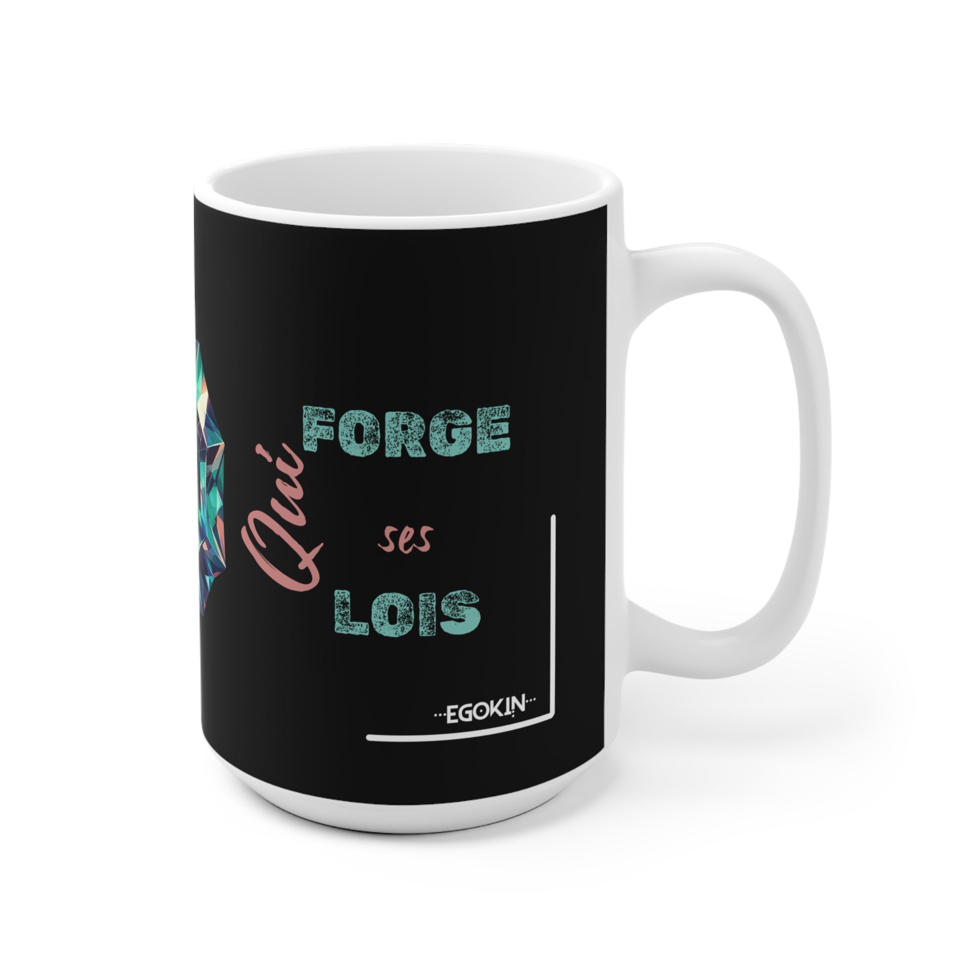 Mug Ceramique "Emeraude" - Noir - EGOKIN