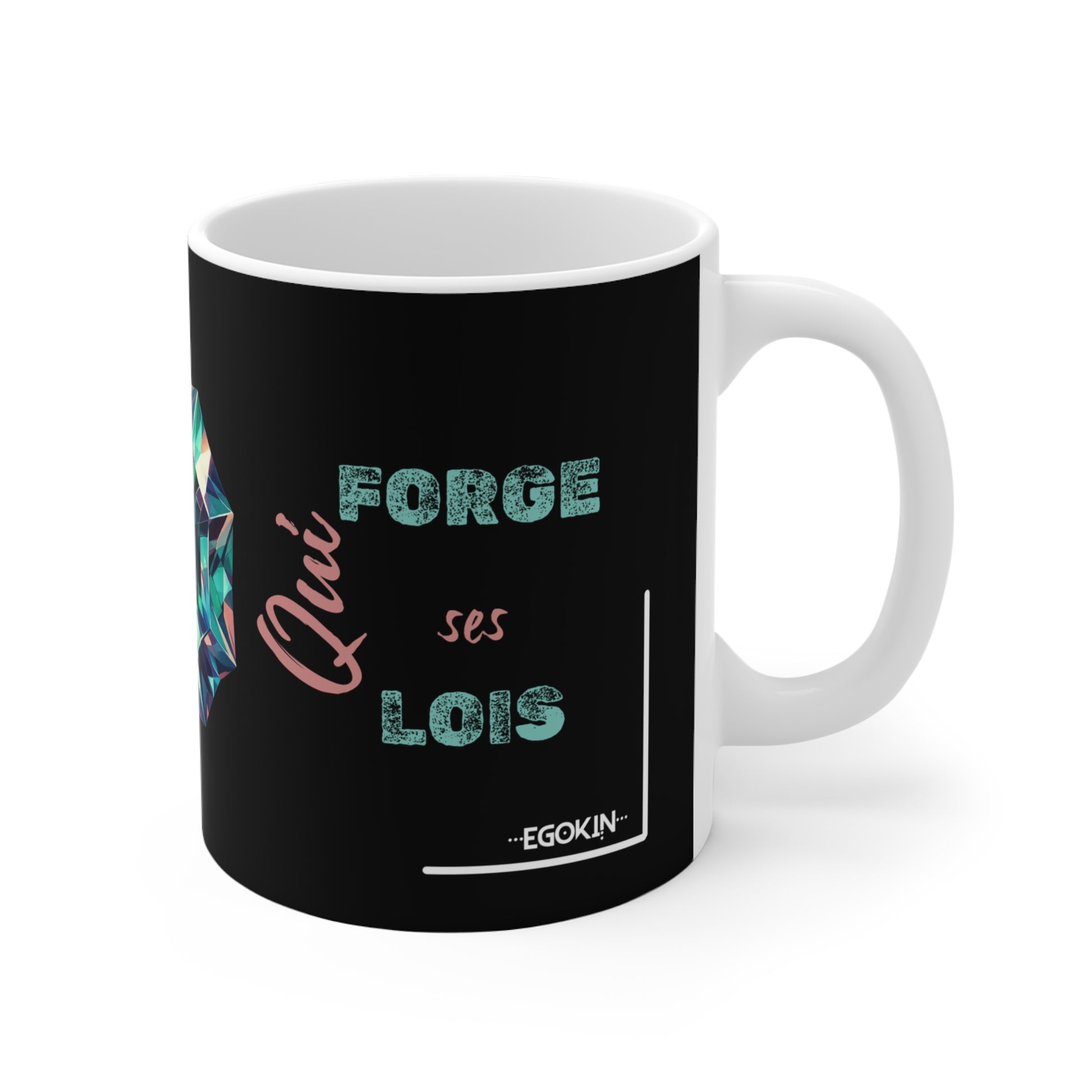 Mug Ceramique "Emeraude" - Noir - EGOKIN